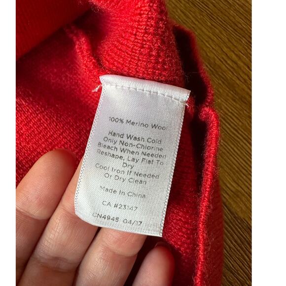 Talbots Petites Pure Merino Wool Red Sweater Dress Size Small Petite - Picture 3 of 6
